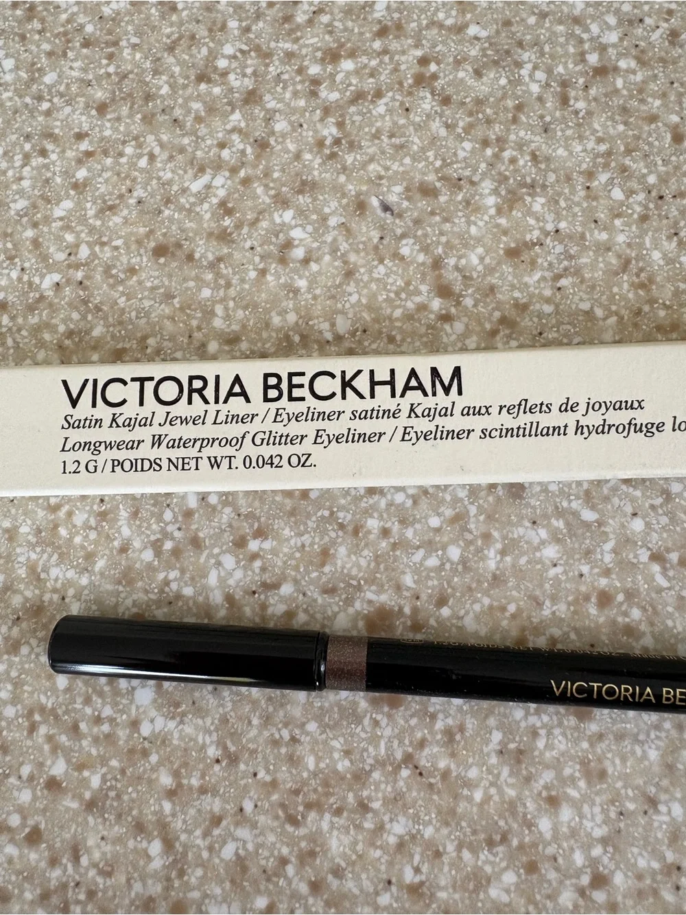 Victoria Beckham Satin Kajal Jewel Liner Longwear Waterproof Smoky Quartz